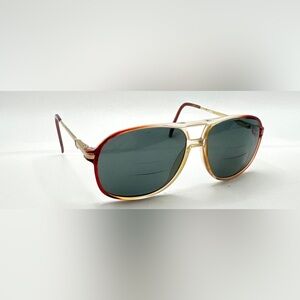 Gold and Red Aviator Sunglasses - Men Accessories Glasses